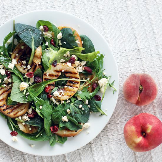 Grilled Peach and Cranberry Salad