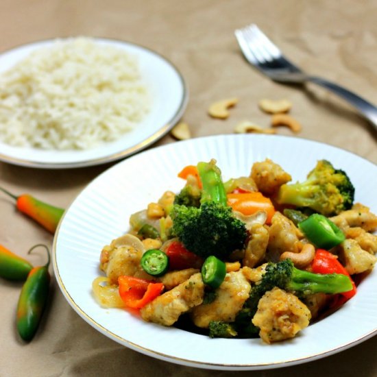 Spicy Honey Cashew Chicken