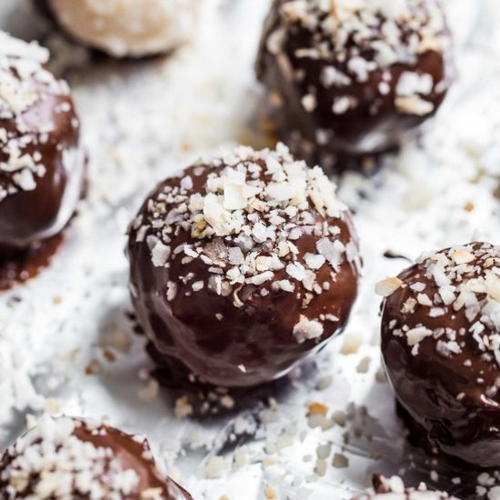 Dark Chocolate Coconut Bites