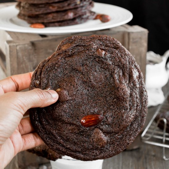 Salted Nuts Dark Chocolate Cookies