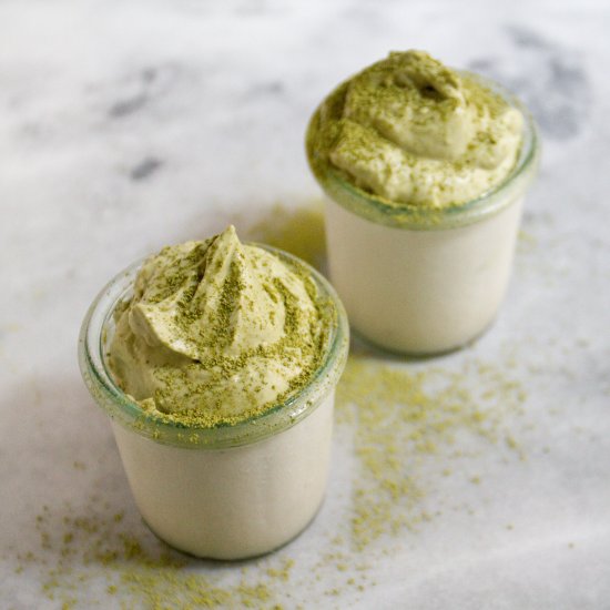 Coconut-Matcha Panna Cotta