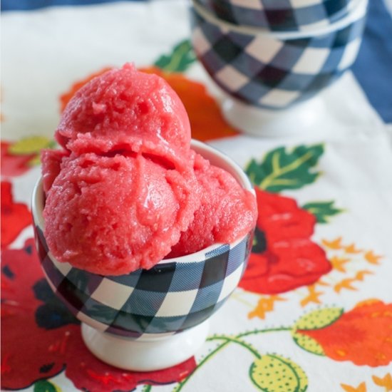 Raspberry Champagne Sorbet