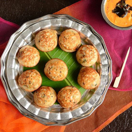 Oats Masala Kuzhi Paniyaram