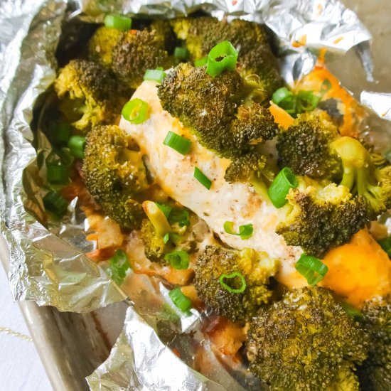 Chicken Broccoli Foil Packs