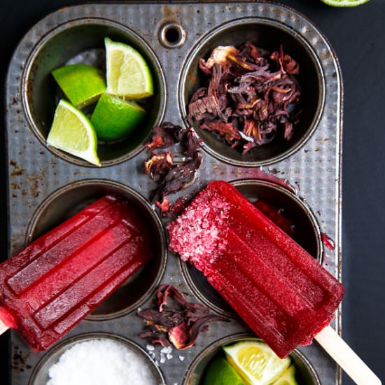 Hibiscus Margarita Pops