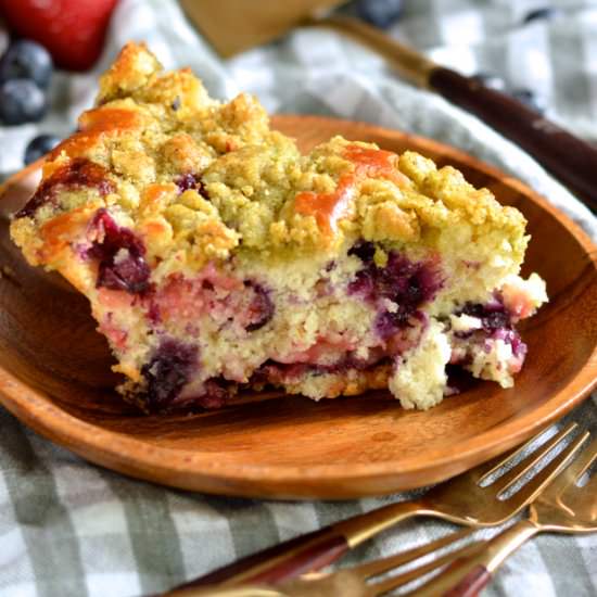 Mixed Berry Skillet Cake