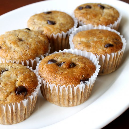 Applesauce Chocolate Chip Muffins