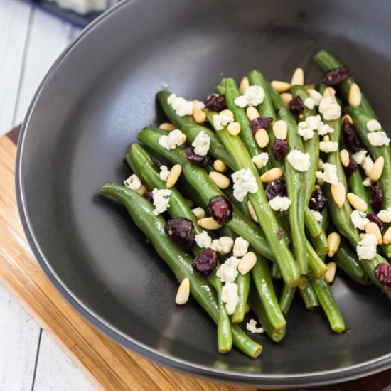 Green Beans with Blue Cheese