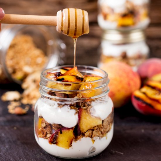 Grilled Peach Breakfast Parfait