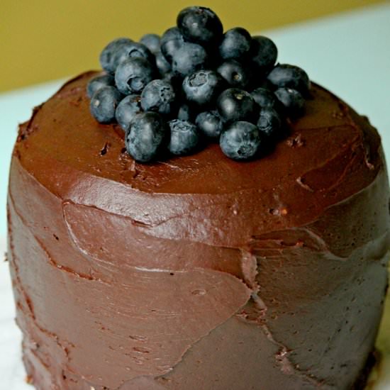 Blueberry Chocolate Mousse Birthday