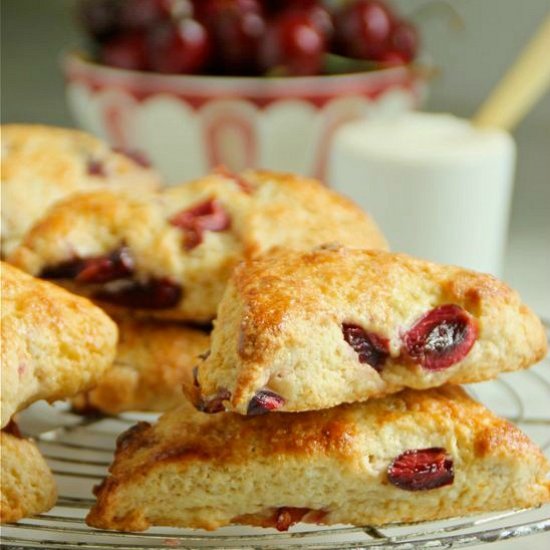 Fresh Cherry Scones