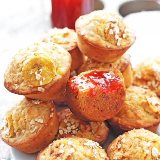 Plantain Honey Oat Muffins