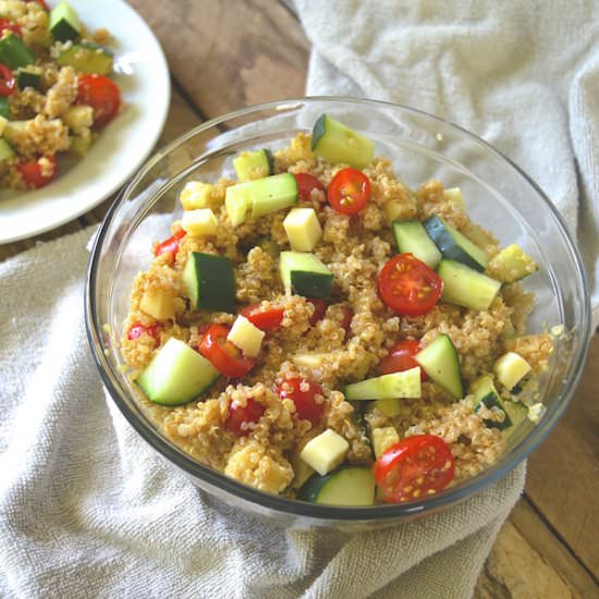 Chopped Veg and Cheese Quinoa Salad