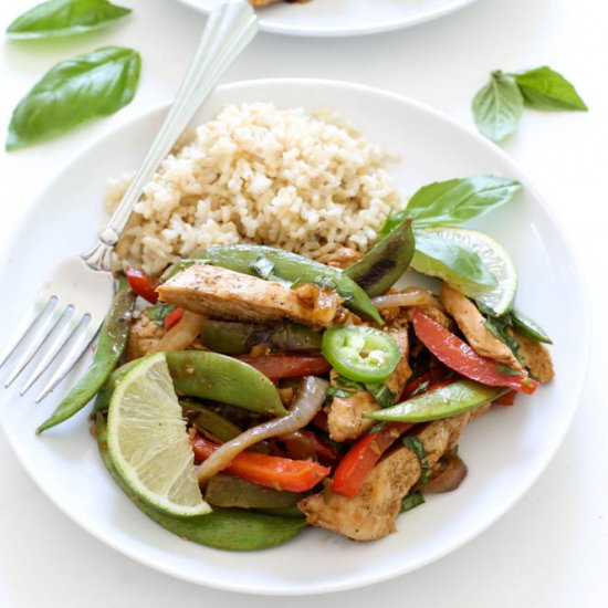 Thai Basil Chicken Stir Fry