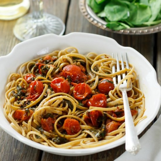 Cherry Tomato Sauce with Spinach