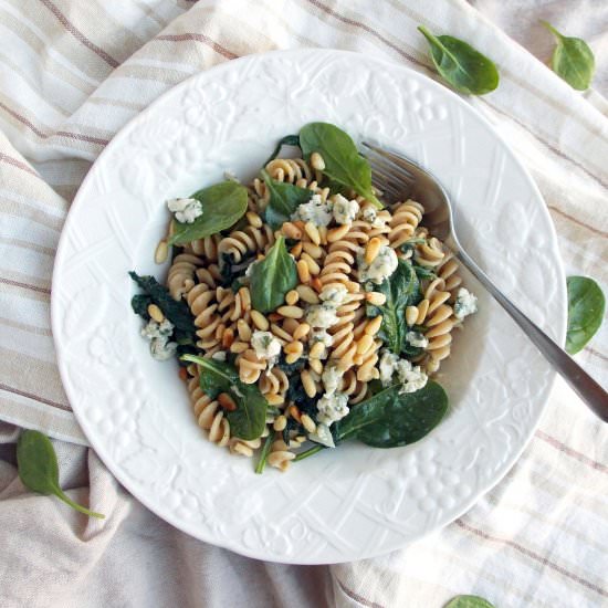 Spinach and Blue Cheese Pasta