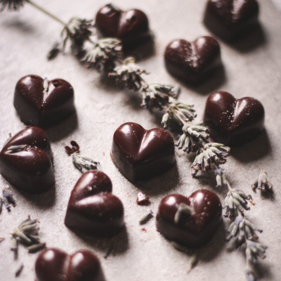 Lavender + Sea Salt Raw Chocolates