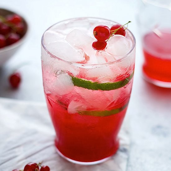 Lime Red Currant Cocktail