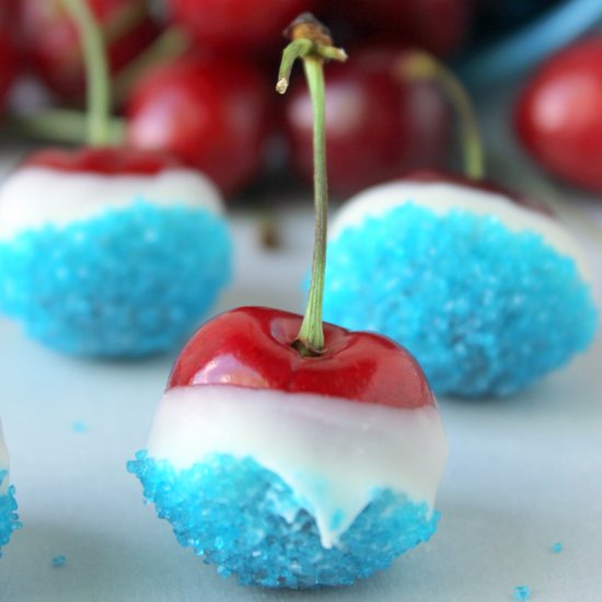 Red, White, & Blue Dipped Cherries