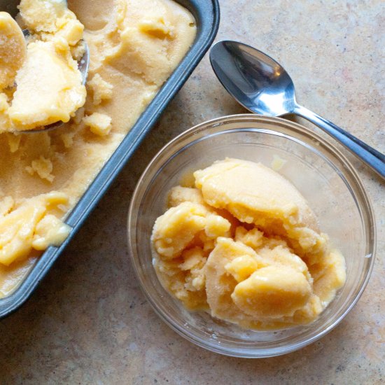 4 Ingredient Fresh Peach Sorbet