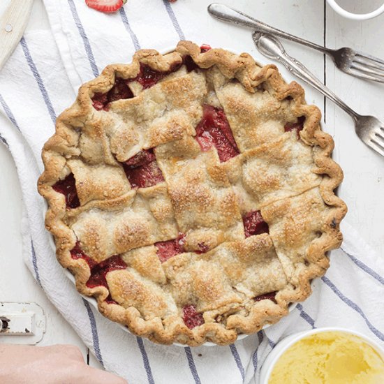 Strawberry PB&J Pie