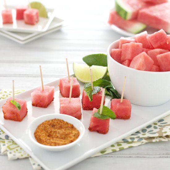 Spicy Watermelon Bites