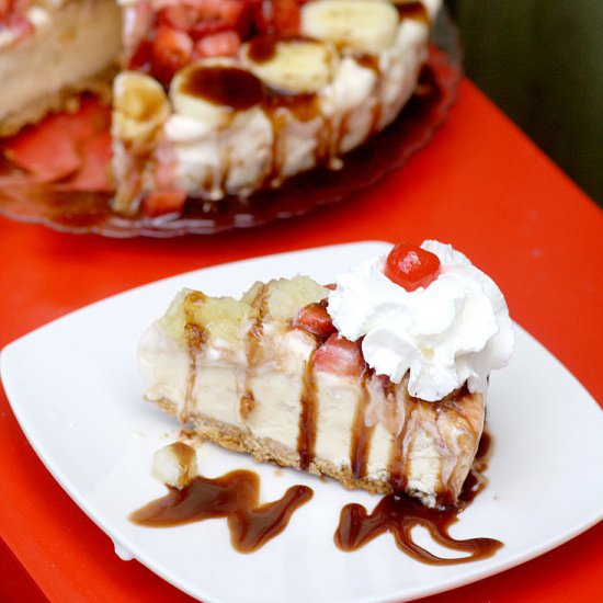 Banana Split Ice Cream Pie