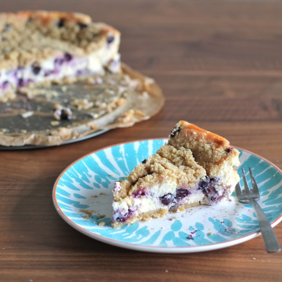 Blueberry Streusel Cheesecake