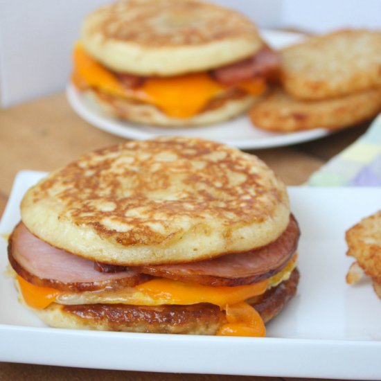 Homemade McGriddle Sandwiches