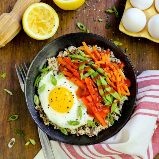 Lemon Quinoa and Egg Bowls