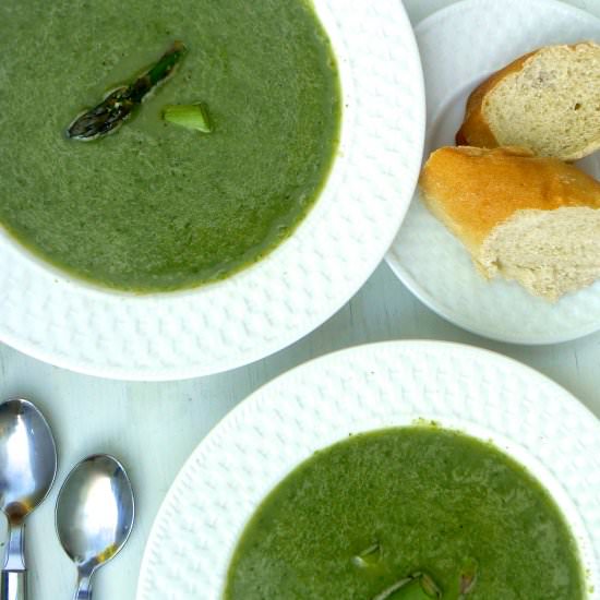 “Cream” of Asparagus Soup