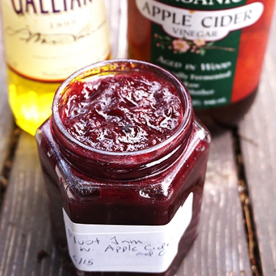 Pluot Jam with Vinegar and Galliano