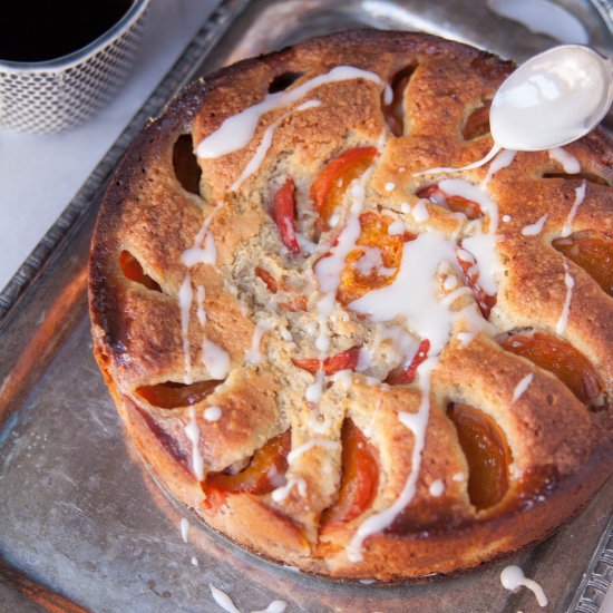 Apricot Walnut Lavender Cake