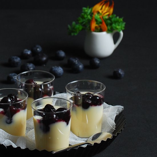 Olive Oil Blueberry Custard