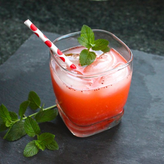 Roasted Strawberry Mint Lemonade