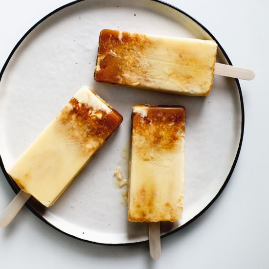 Ombre Caramel Flan Popsicle