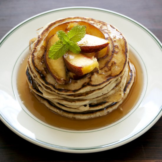 Peach Yogurt Pancakes