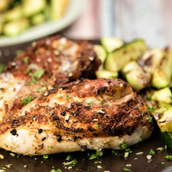 Grilled Chicken With Zucchini