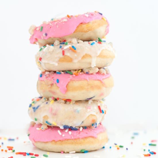 Birthday Cake Doughnuts