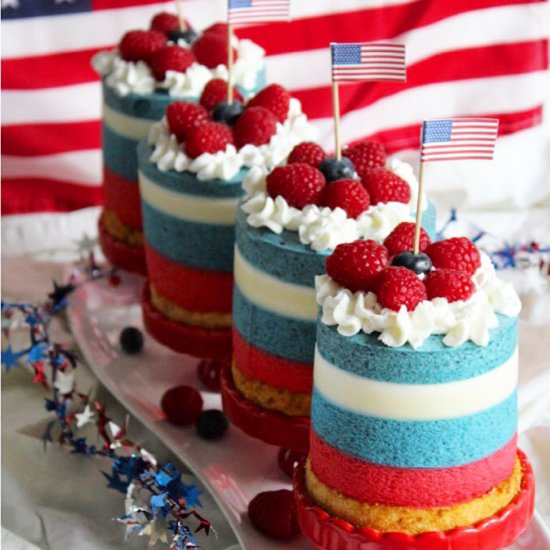 4th of July Mini Mousse Cakes