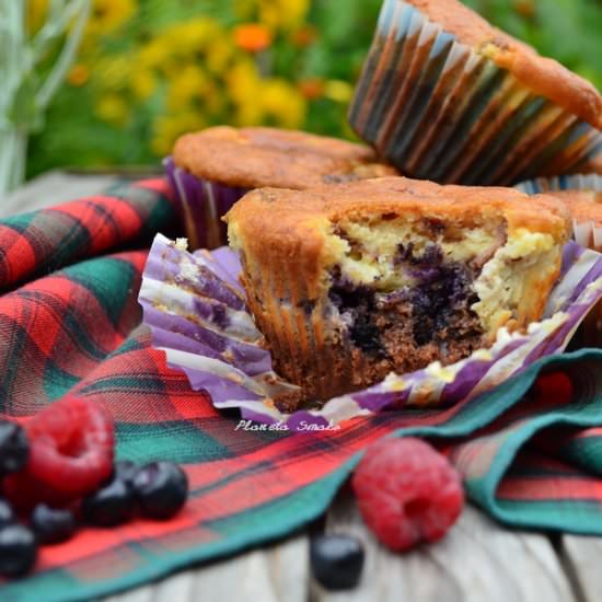 Blueberry Muffins with Cream Cheese