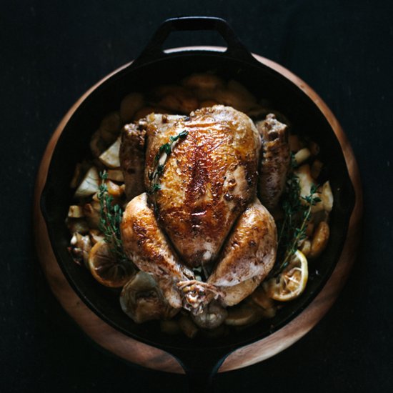 Skillet Roast Chicken w. Fennel