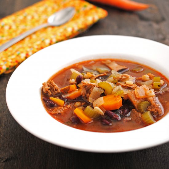 Beef, Vegetable and Barley Soup