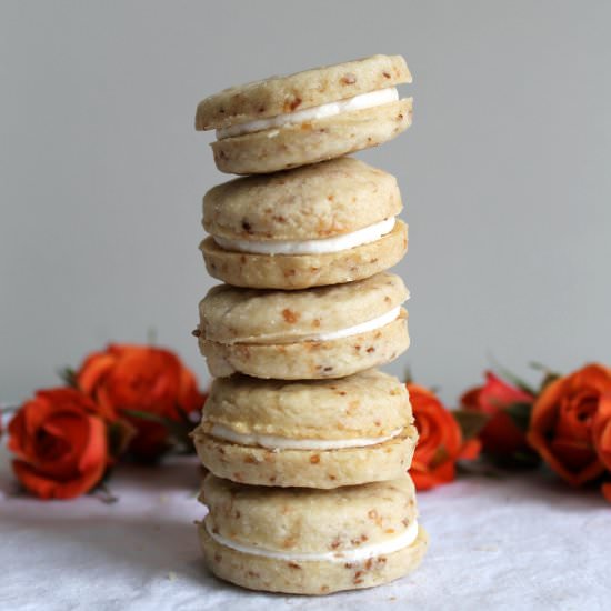 Lemon Shortbread Cookie Sandwiches