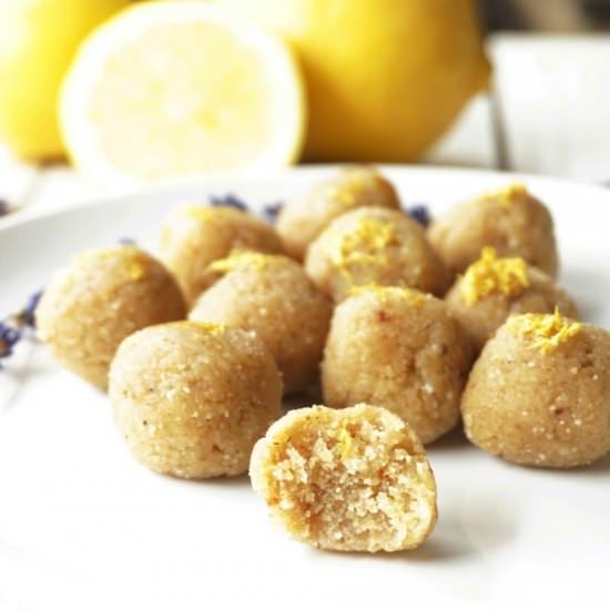 Raw Lemon Lavender Truffle Bites