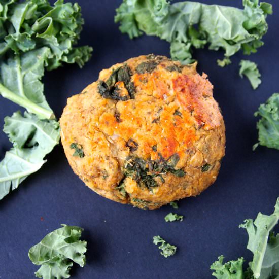 Spicy Lentil Kale Burgers