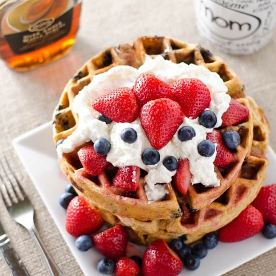 Red, White and Blue Waffles