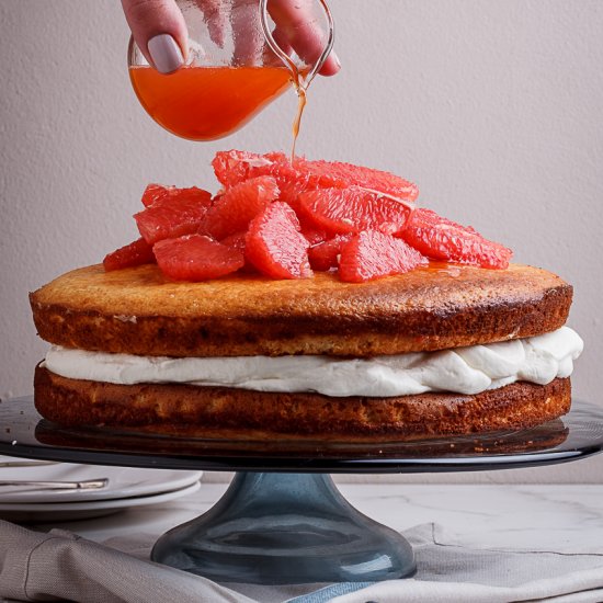 Grapefruit almond cake