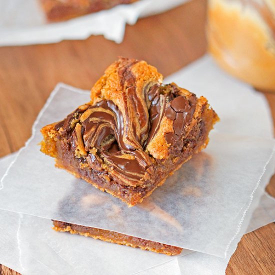 Chocolate Swirl Peanut Butter Bars