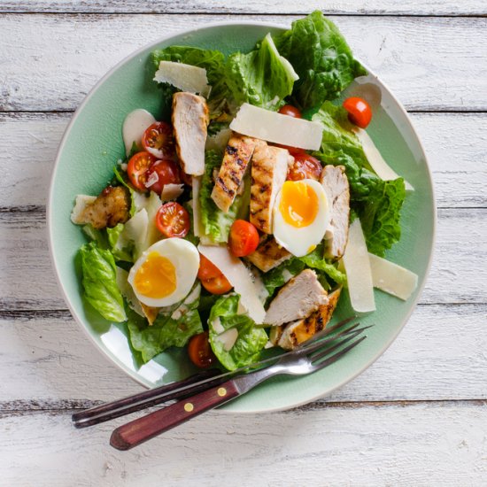 Grilled Chicken & Egg Caesar Salad